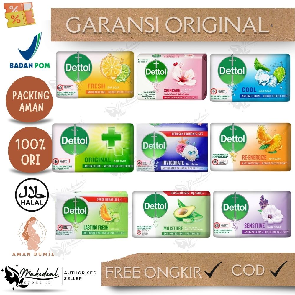 DETTOL SABUN BATANG 100gram/SABUN BATANG DETTOL/SOAP BAR DETTOL