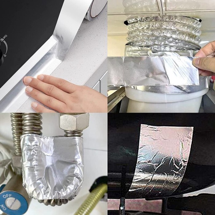 

Lakban Alumunium Foil Tape Isolasi Tambal Panci/Lakban Tahan Panas