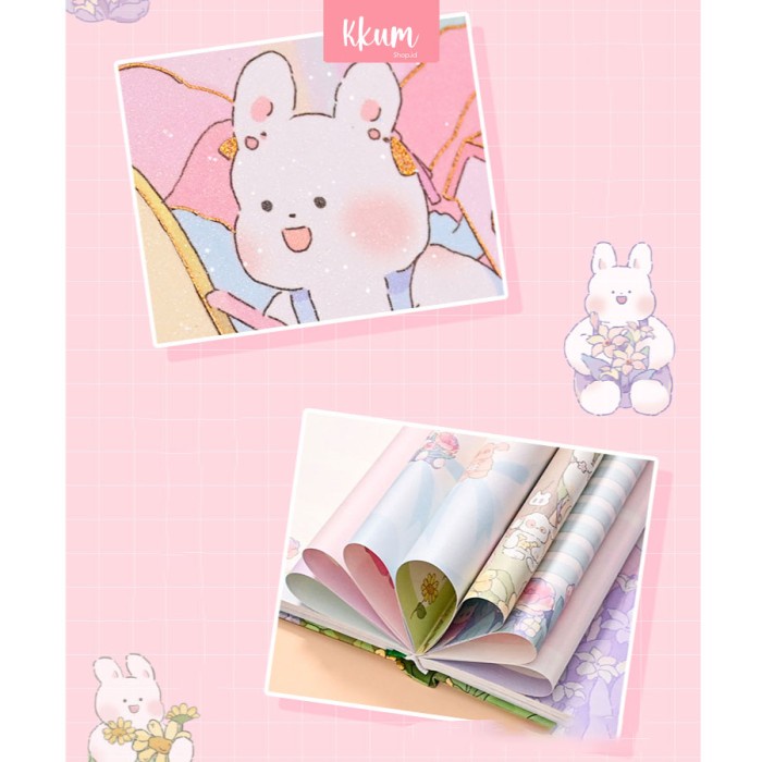 

Notebook rabbit cute/ Buku tulis karakter lucu/ Buku catatan jurnal di - Blue