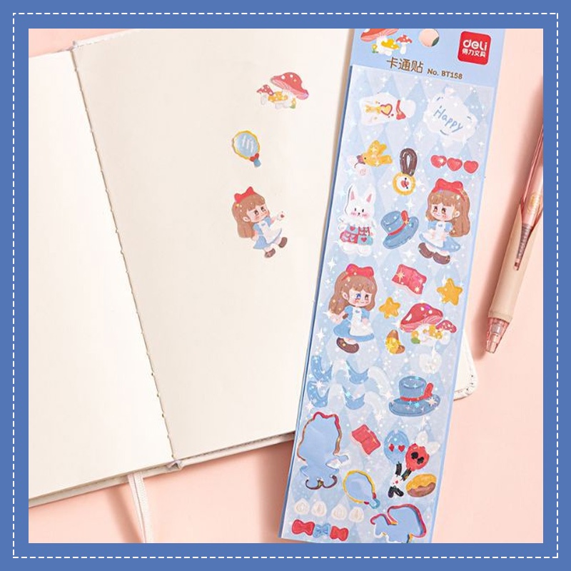 

✨EG Stiker Kartun Lucu Kreatif Stiker Dekorasi Buku Catatan Siswa Aesthetic Waterproof Sticker -Eghrerr