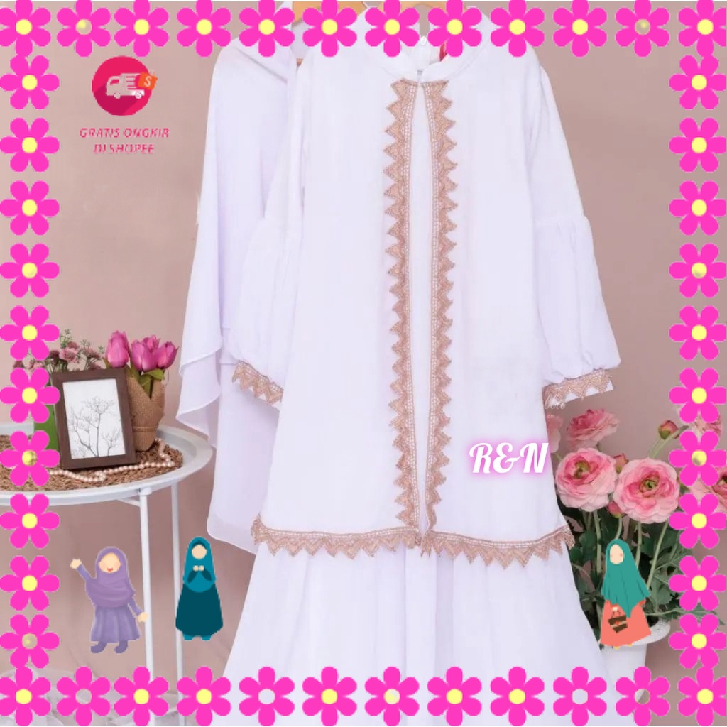 BAJU MUSLIMAH PEREMPUAN MENGAJI PIKNIK KONDANGANLEBARAN/ Baju muslim anak Gamis Muslim Anak Syari 3-