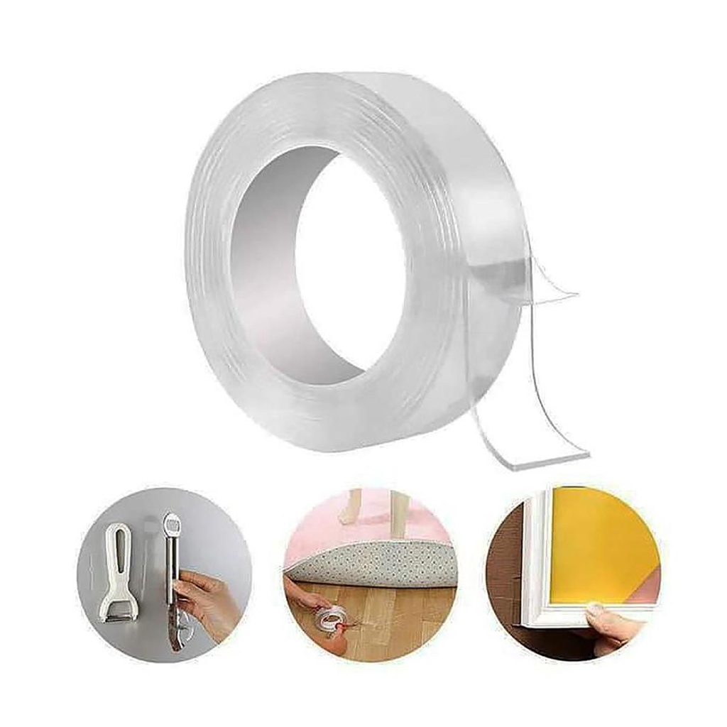 

LAKBAN DOUBLE TAPE BENING TRANSPARAN 2 SISI DOUBLE SIDE MULTIFUNGSI SERBAGUNA Gel