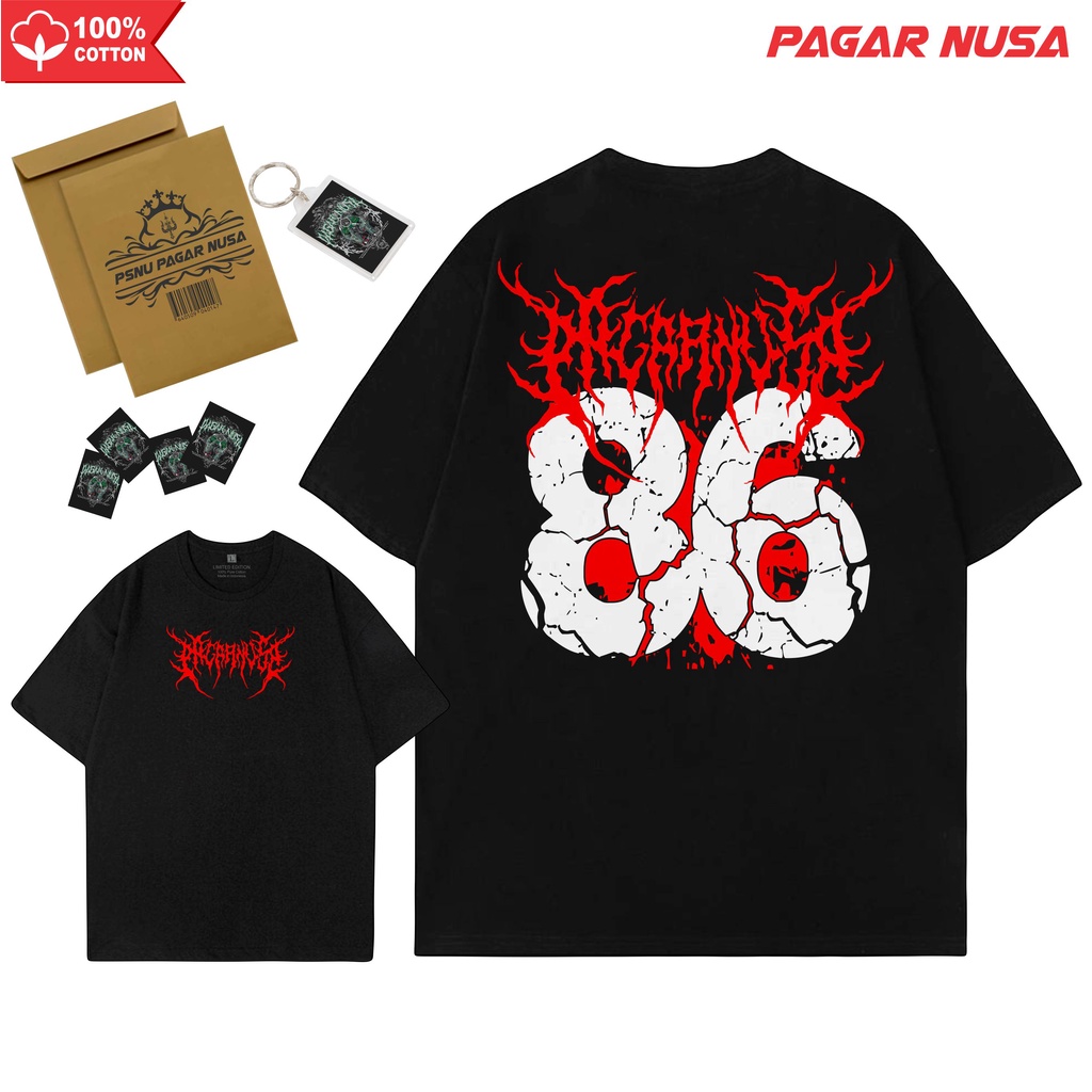 KAOS PAGAR NUSA PN 86 METAL RED PN GASMI  SENYAPN GARAPN