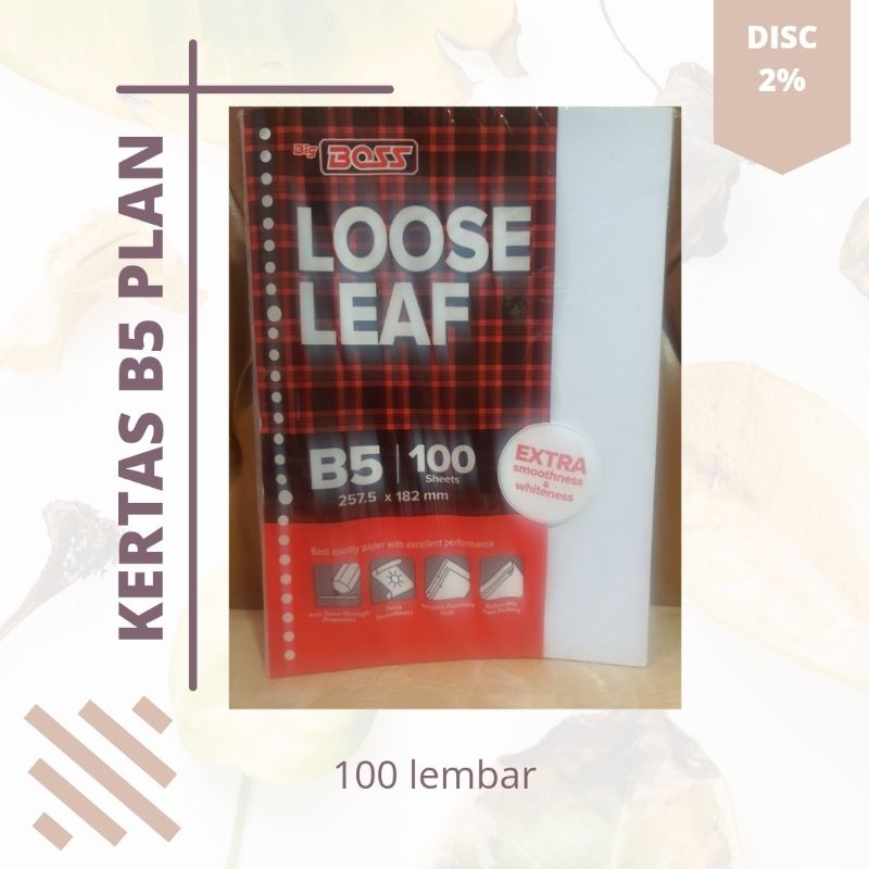 

Leaf Isi Kertas Binder Big Boss B5 (26 ring ) 100 plan