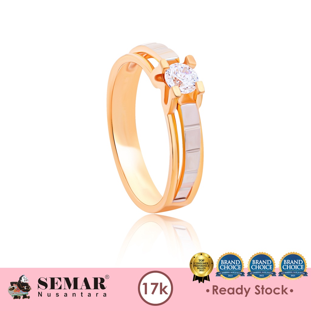 Cincin Emas Catarina Wedding Gold Cincin Nikah 17K Semar Nusantara