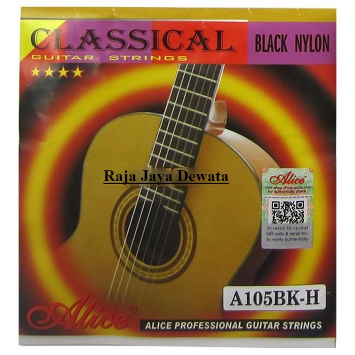 Senar Gitar Akustik Classic (Nylon) ALICE Black Nylon Senar Gitar