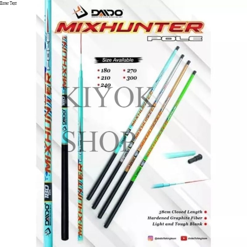 KIYOKSHOP JORAN TEGEK FIBER DAIDO MIX HUNTER 180 - 300 LENTUR murah laris semarang