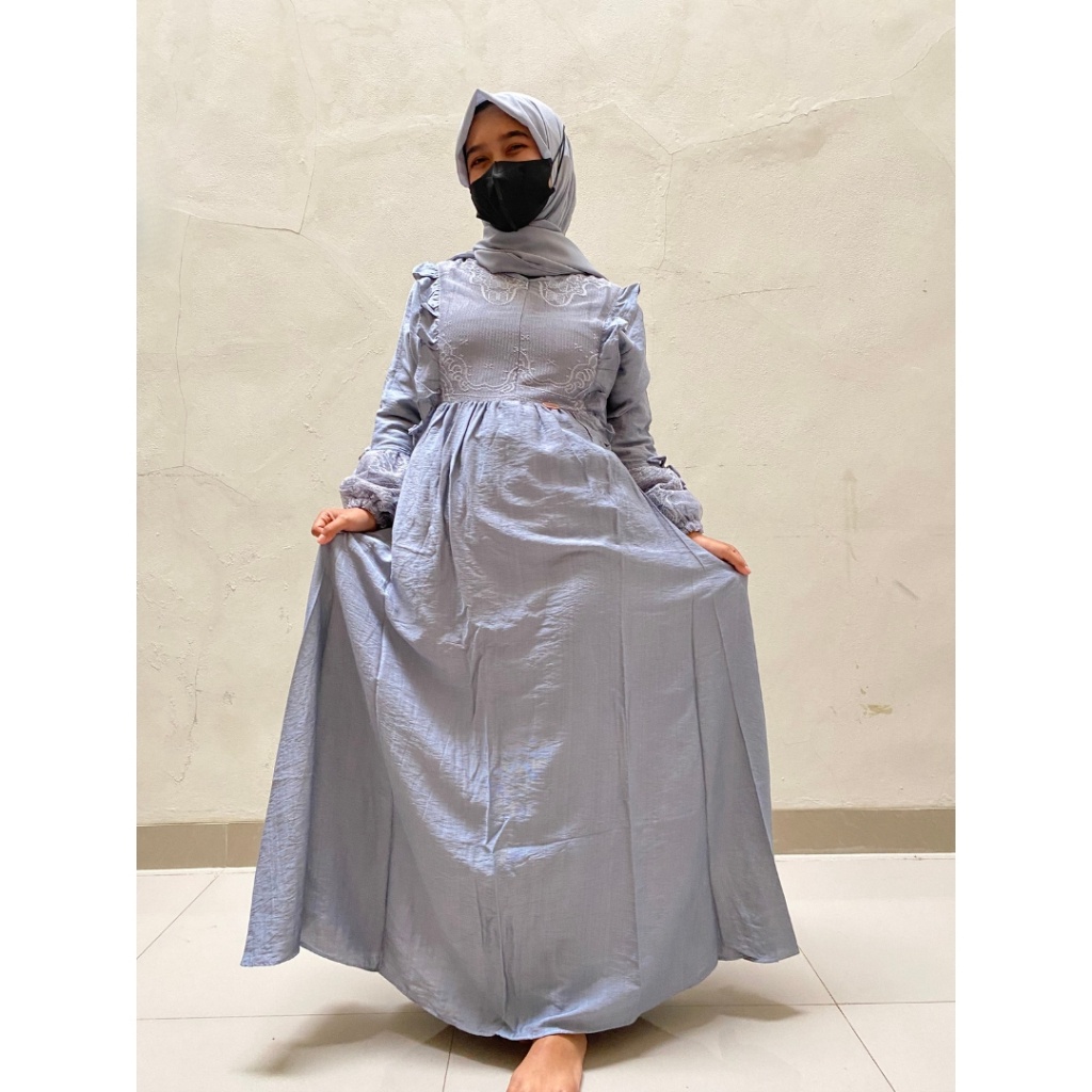 Gamis Dress Busui Polo Linen Premium Terlaris / Dress Katun Linen Premium / Gamis Katun Linen Premiu