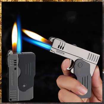 Pistol Pistolan Korek Api Gas Double Windproof Fire