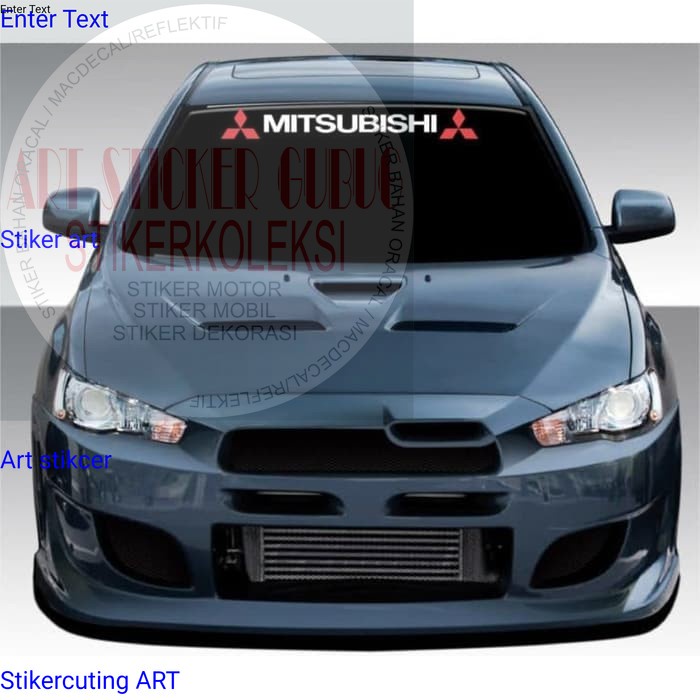 Stiker cuting STICKER STIKER MOBIL MITSUBISHI KACA depan