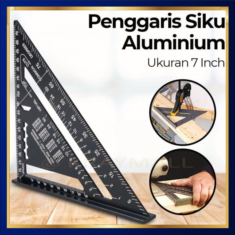 

Penggaris Siku Mistar Triangle Ruler Aluminium 7 inch -TL218