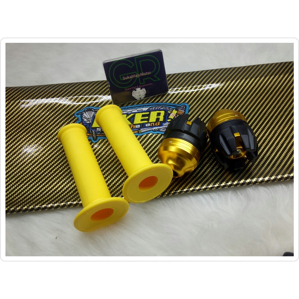 

#GR# kulit jok karbon jalu as roda handgrip polos paket universal motor Nmax,Aerox,Pcx,Vario,Beat,Mio,Vixion,R15,Cbr,Ninja,scoopy,vespa & Motor Lain Nya