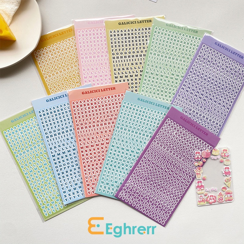 

✨EG Stiker Huruf Deco Alphabet Untuk Number Stiker Alfabet Bulat Cocok untuk Dekorasi Scrapbook-Eghrerr
