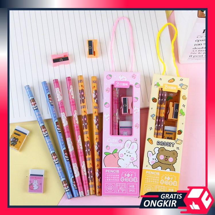 

Gratis Ongkir - S5989 Set Alat Tulis 5 In 1 / Set Alat Tulis Kartun / Set Alat Tulis 5 In 1 Lucu / Set Alat Tulis Anak Motif Kartun