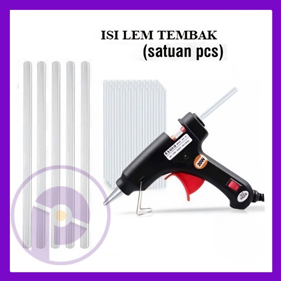 

Isi Ulang Lem Tembang Lilin Refill Glue Gun Stick Bening Putih 18 cm