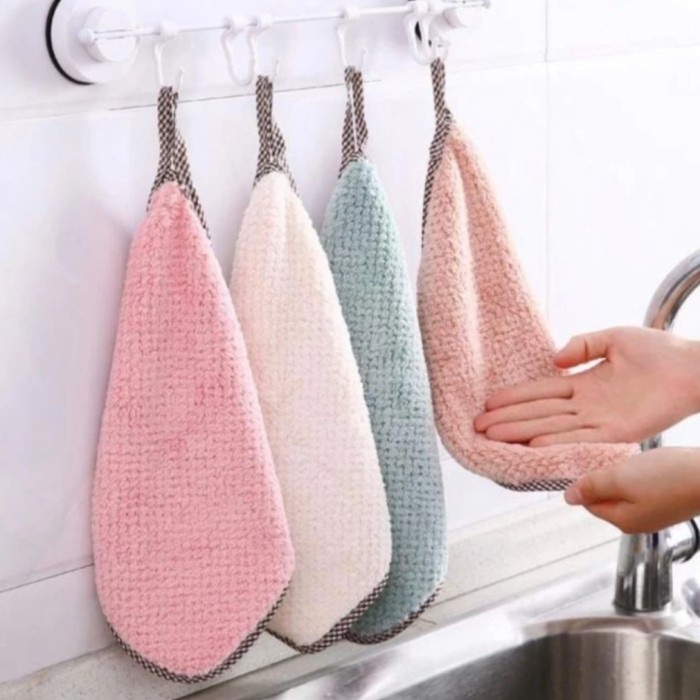 Kain Lap Dapur Gantung Hand Towel Microfiber Lap Microfiber Dapur Kain - LAP DAPUR