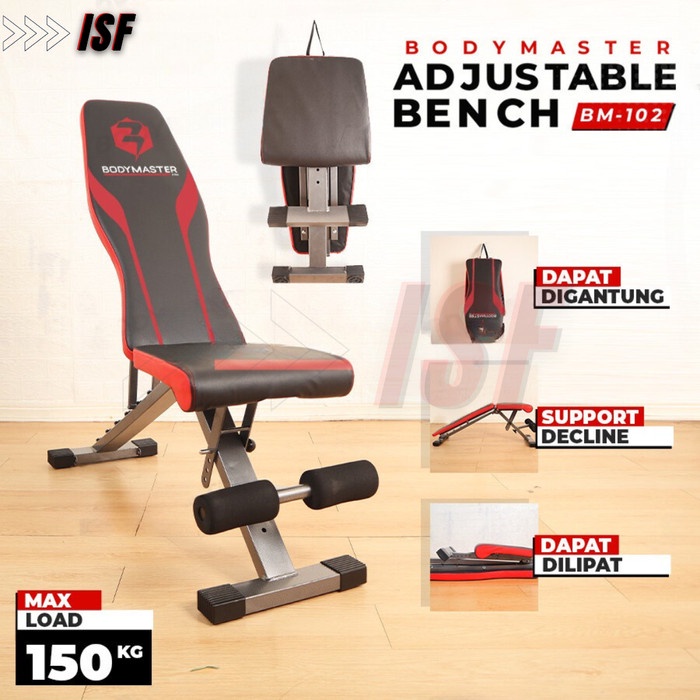 Kursi Gym Fitness Adjustable Import Bench Bangku Sit Up Rumahan BM 102
