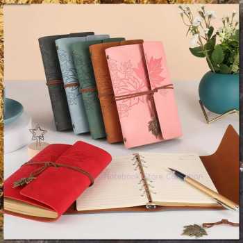 

Notebook Store Collection Buku Catatan Harian Binder Kulit Retro Maple Leaf