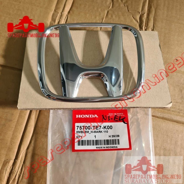 Emblem Grill Depan H Honda Mobilio BRV Brio 2019 ASLI 75700-TE7-T01