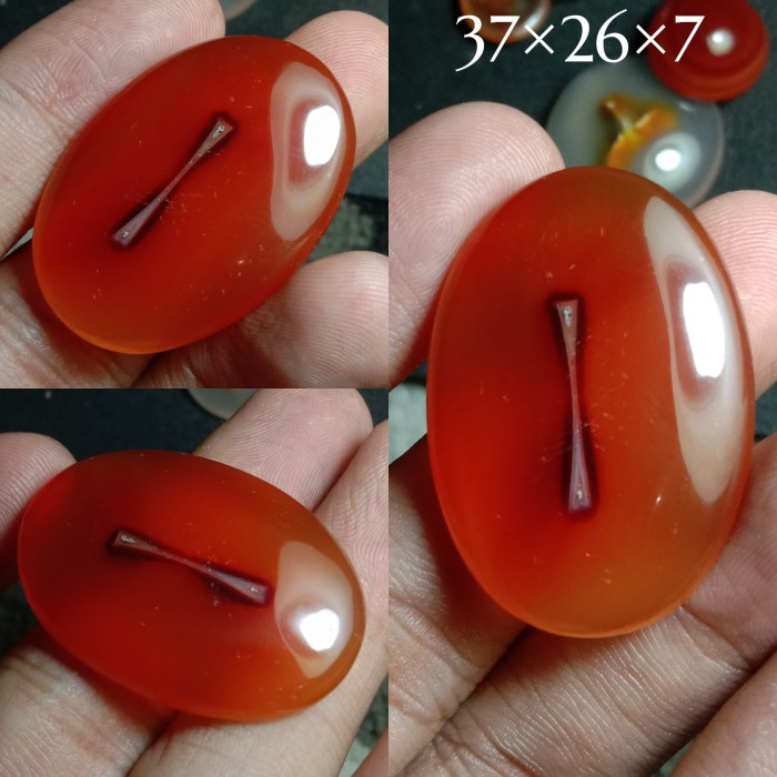 Natural Batu Akik Motif Gambar Nunchaku Ruyung Double Stick Unik Antik