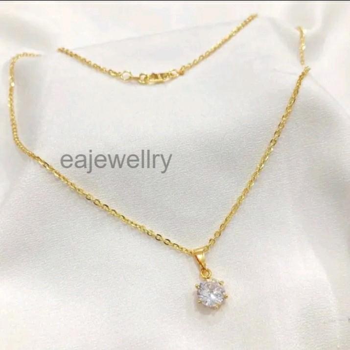 Kalung emas gold wanita asli 24 karat mewah elegan cantik perhiasan dewasa