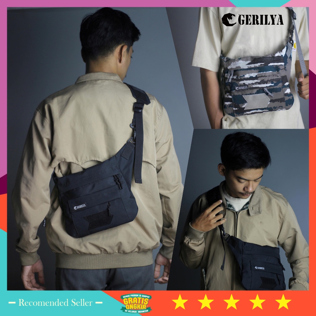 Selempang Murah Bahan Kuat Awet Premium Branded - Tas selempang pria tactical Army Varka Gerilya tas