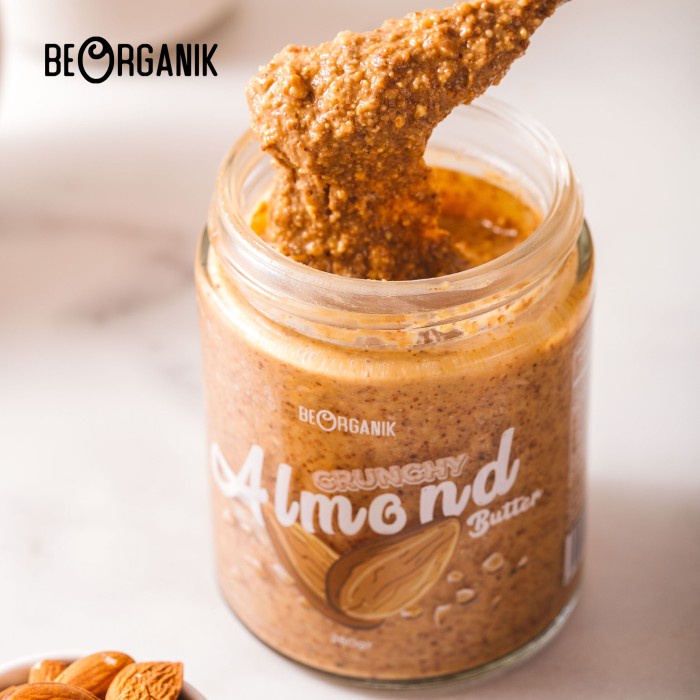 

BEST SELLER - Beorganik Roasted Almond Butter 260Gr (Unsweetened, Gluten Free,Vegan) - Original CRUNCH Kualitas terjamin