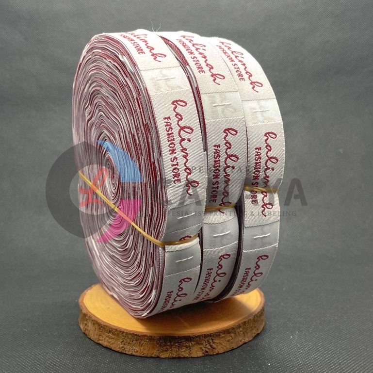 

2x7cm woven damask, label rajut, label tenun, label hijab, kabel baju, label krudung