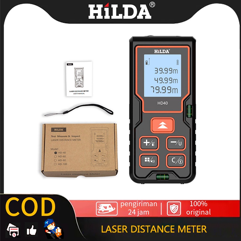 OS93 HILDA meteran laser /meteran digital/meteran laser digital 40/60/80/100m