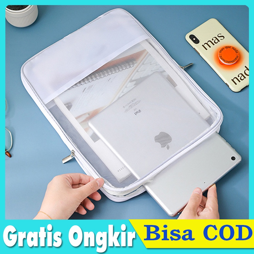 

Pouch Bag Bahan Jaring Transparan Sederhana/Tas Serbaguna Organizer/Document Bag Tas Dokumen/Kotak Buku Jaring Transparan