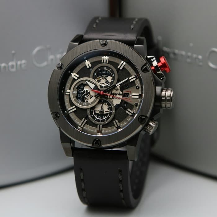 Jam Tangan Pria AC Alexandre Christie 6491 Original - Full Black