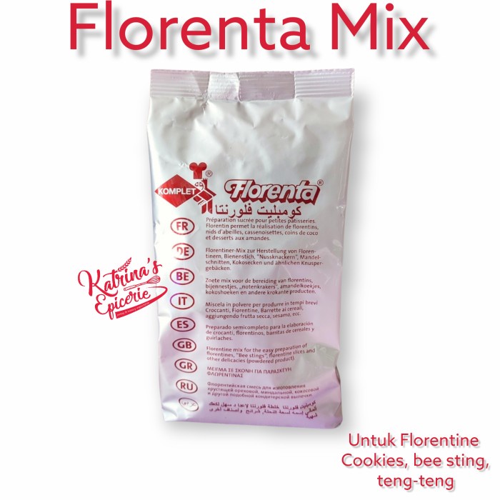 

MB-77 TEPUNG FLORENTA MIX 500 GRAM UNTUK FLORENTINE COOKIES, BEE STINGS DLL