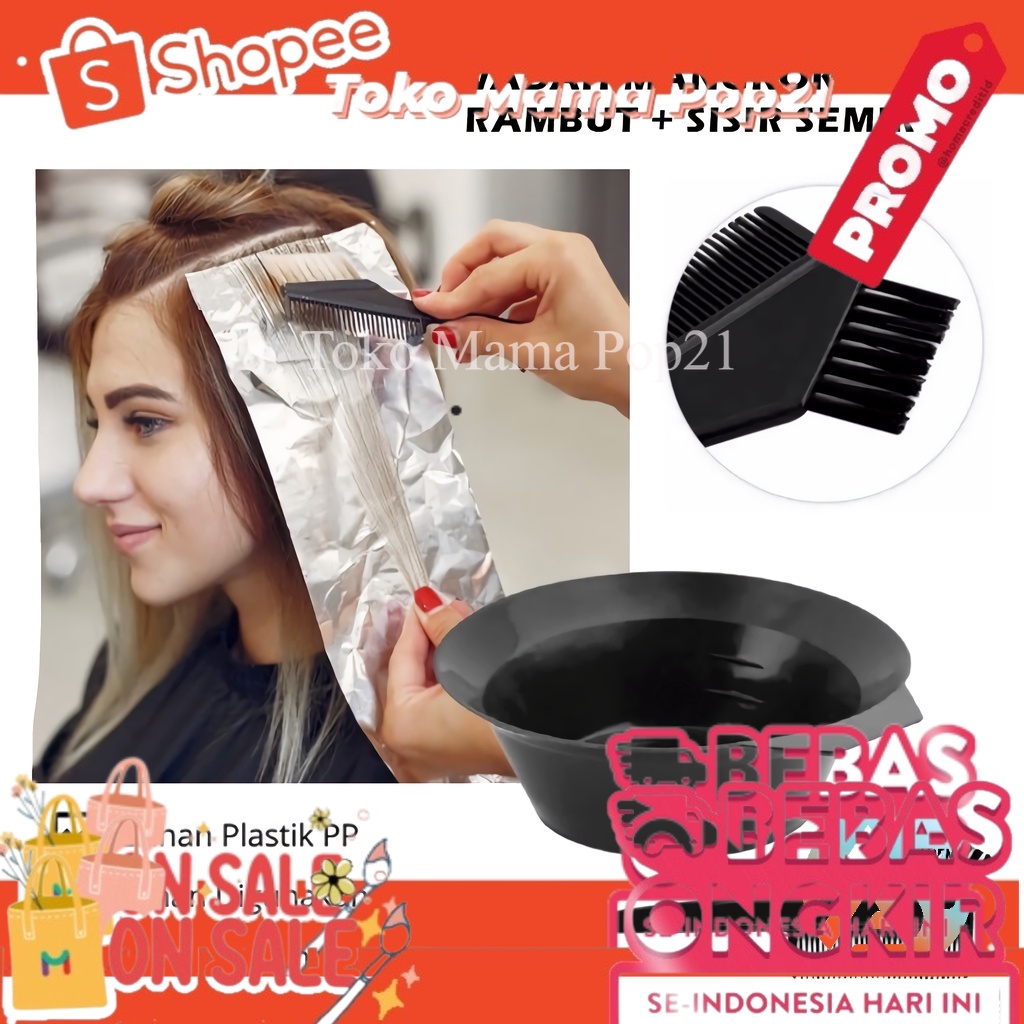 MPas Mangkuk Cat Rambut + Sisir Semir Wadah Mangkok Tempat Mewarnai Rambut Alat Peralatan Salon Prof