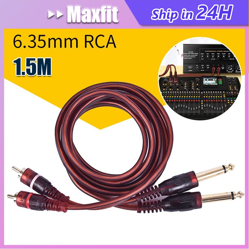 Kabel mixer ke power ampli jack canon xlr female ke rca 1 set / 2pcs