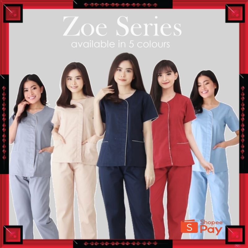 12.12 SERAGAM SALE / [Renne] Baju Suster Zoe Short Sleeve / Seragam Baby Sitter Jumbo / Seragam Nann