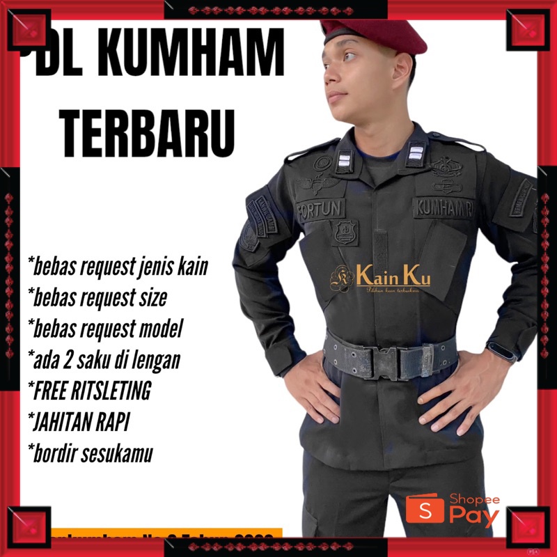 12.12 SERAGAM SALE / PDL Baru Kemenkumham Lapas PDL 1 Hitam PDL Lapas Kumham