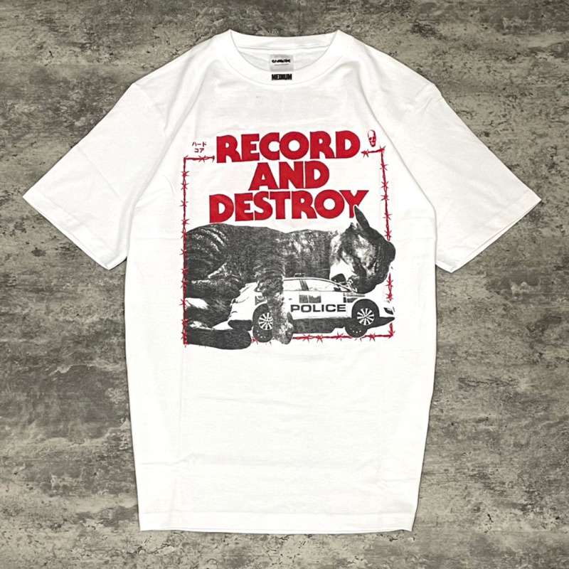 【COD】Grimloc - Record And Destroy Tshirt - White | Original Merchandise Tidur pendek Fashion Hardwor