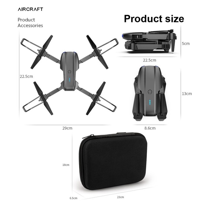 Terlaris ✨-DRONE QUADCOPTER E99 K3 PRO CAMERA 4K BATERAI 1800 MAH