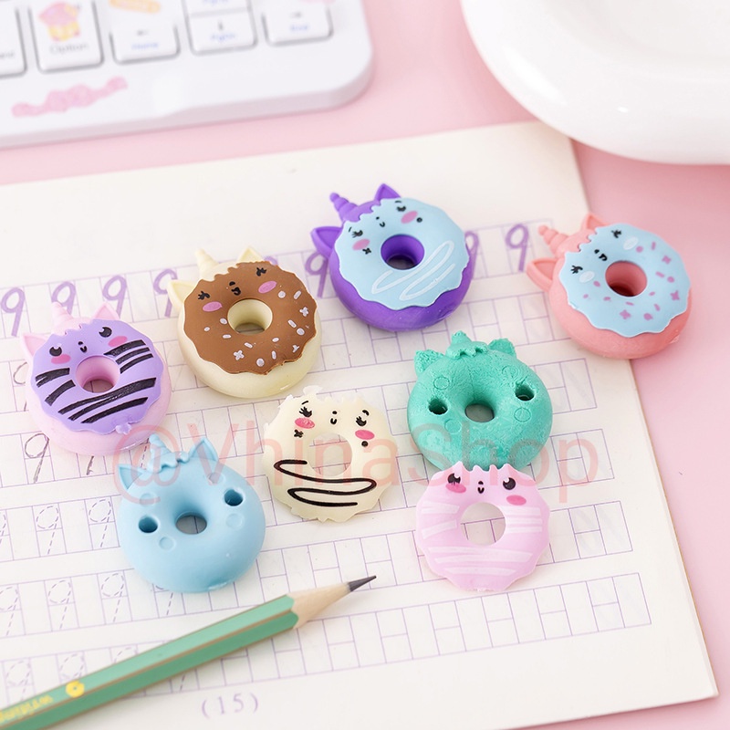 

COD PENGHAPUS PENSIL MODEL DONUT / STIP PENGHAPUS LUCU DONAT