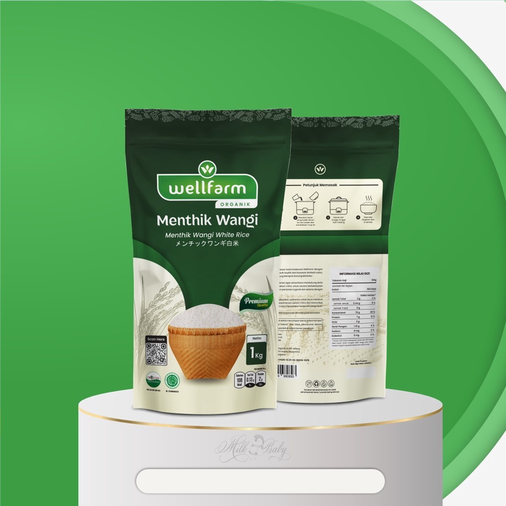 

Beras Organik Pandan Menthik Wangi Super Premium - WellFarm