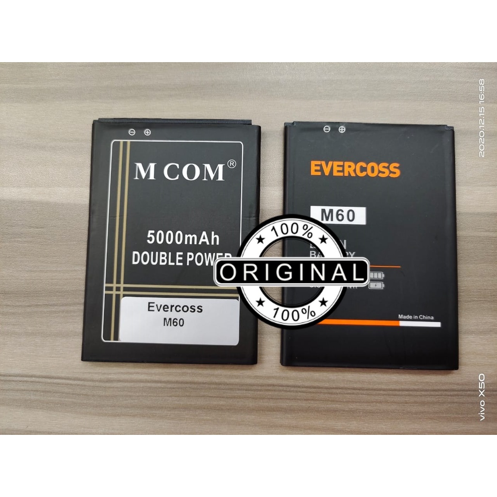 Battery Batre Baterai Double Power Mcom Evercoss M60 Kapasitas 5000 Mah