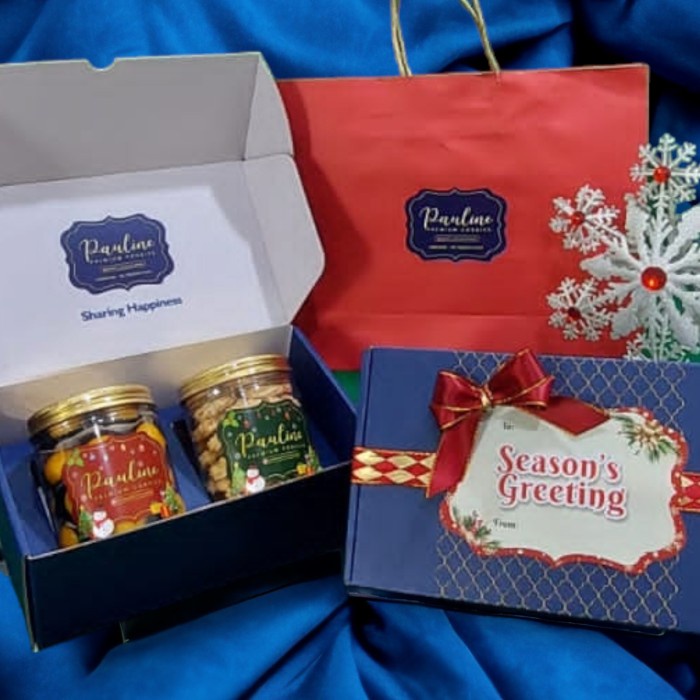 

Gift Set NATAL - KUE KERING - Pauline Premium Cookies - sago+cashew