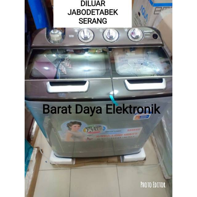 Sanken Mesin Cuci Tabung 2 TW-1127GSL Mesin Cuci 2 Tabung [11 kg] Luar Jabodetabek