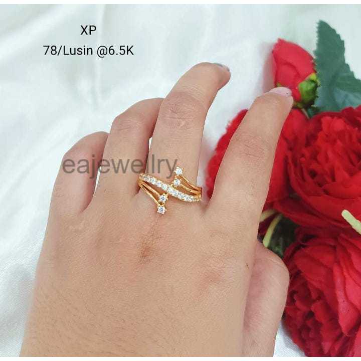 Cincin Emas Asli 24 Karat  Model 2024 Realpict Cantik All Size