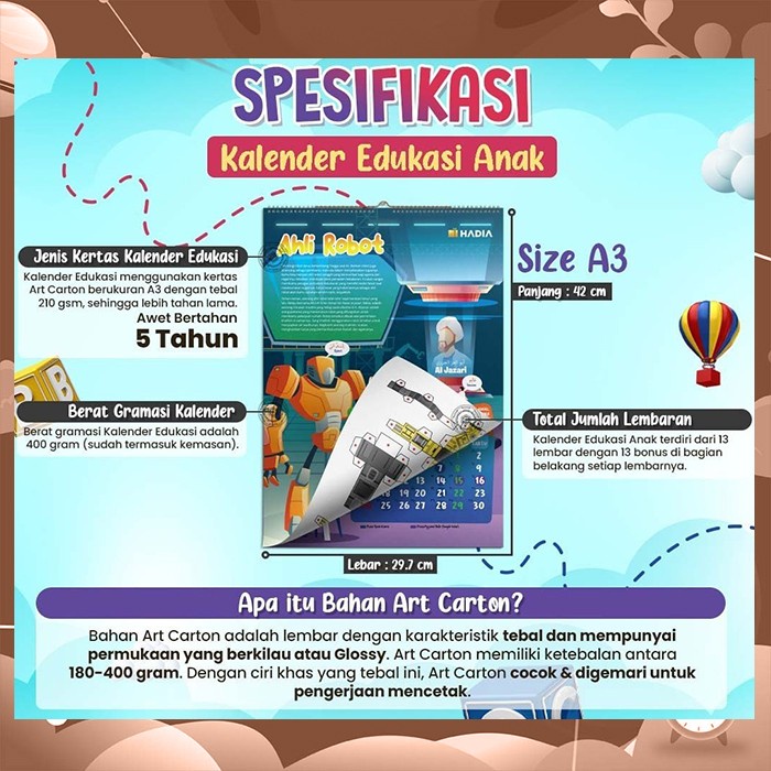 

Kalender Edukasi Anak Edisi Tokoh-Tokoh Muslim Cita-Citaku