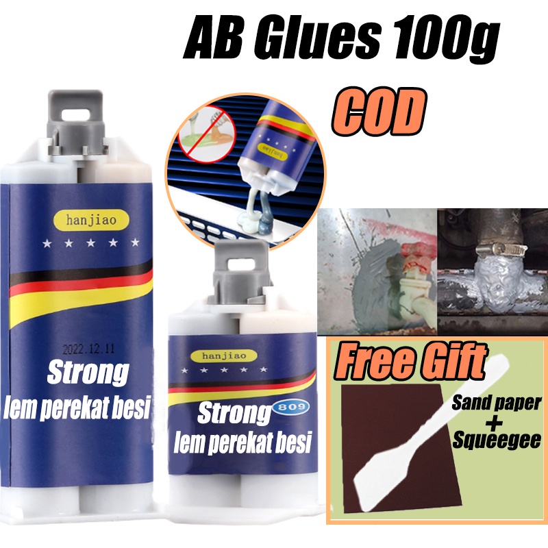 LEM AB BESI SUPER KUAT / 100G Lem AB Besi Super Kuat Tahan Panas Kafuter Lem Perekat Super Untuk Rep