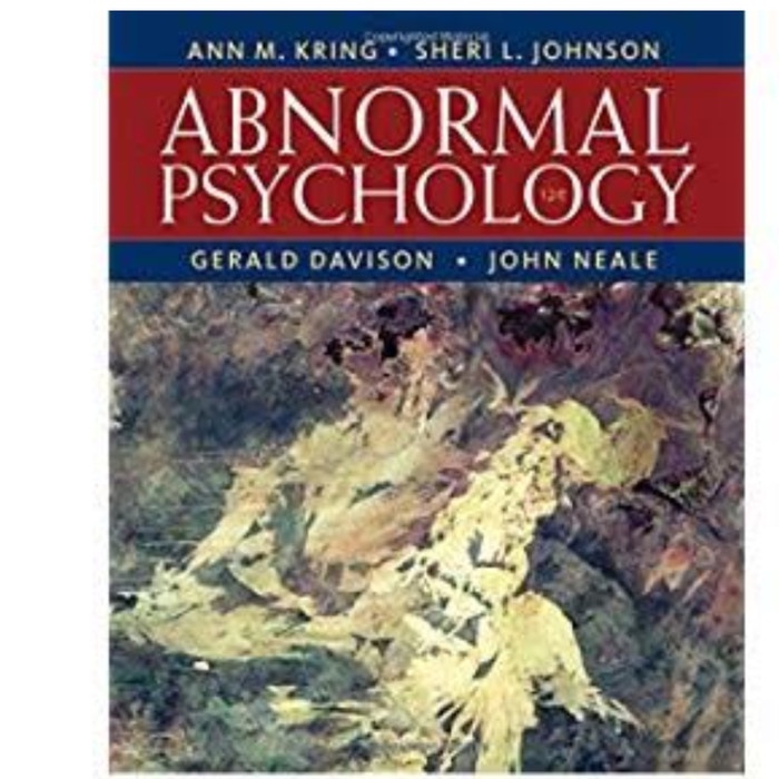 PROMO abnormal psychology 12e 12th edition by gerald davison