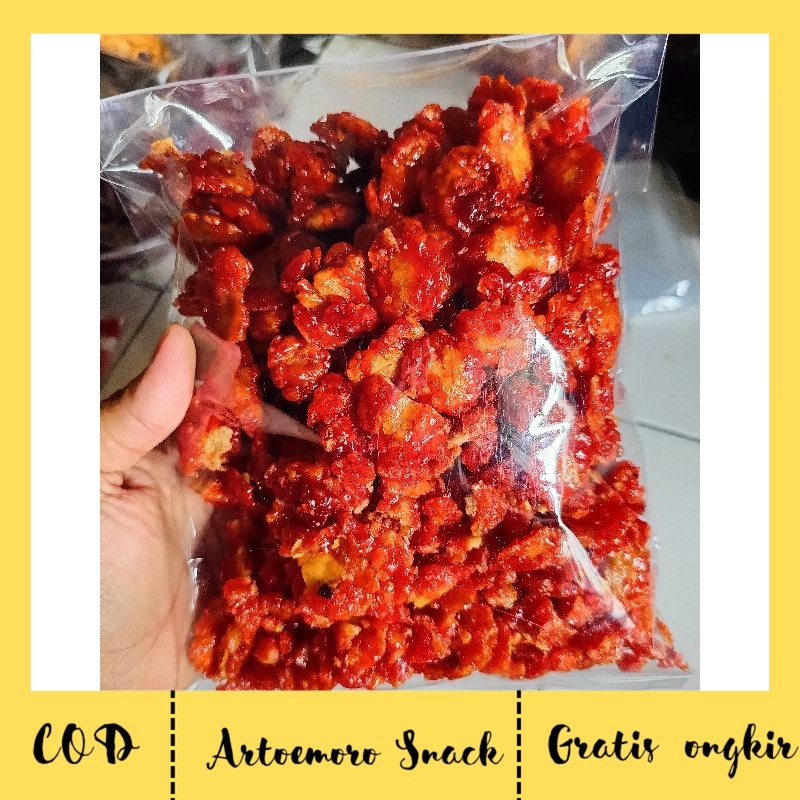 

Emping Melinjo Pedas Manis kemasan Jumbo 500gr