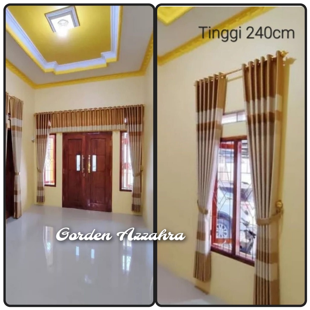 GORDEN JENDELA DAN PINTU GORDEN PANJANG 240CM / SET RUANG TAMU / HORDENG TEBAL BAHAN BLACKOUT