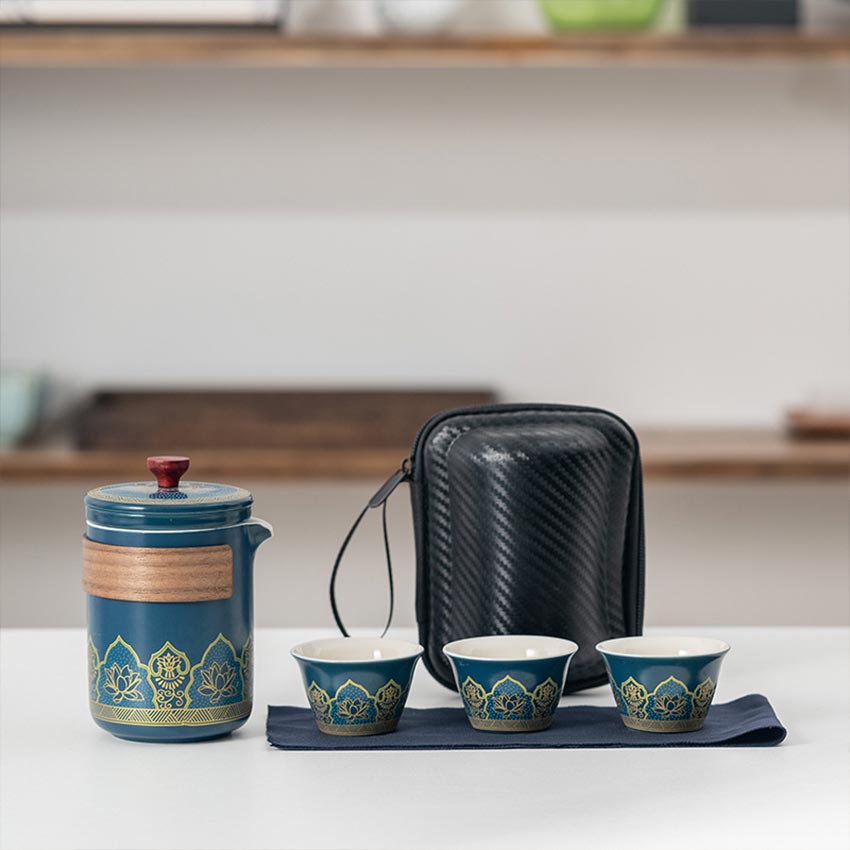 6pcs Teko Teh China Tea Pot Chinese Tea Set Cangkir Teh Keramik Tahan Panas